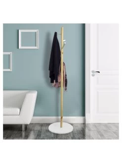 Kapstok "Fiona" Naturel /wit - (H)130 X Ø 40 Cm