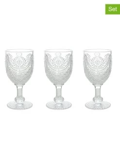 3-delige Set: Wijnglazen "Traspare" Transparant - 320 Ml