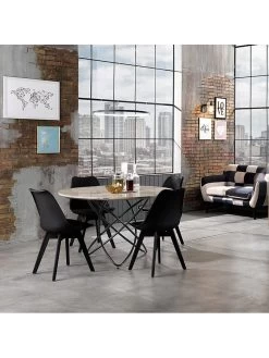 4-delige Set: Stoelen Zwart - (B)49 X (H)81 X (D)54 Cm 10 4-delige Set: Stoelen Zwart - (B)49 X (H)81 X (D)54 Cm -Home Uitgebreid Winkel tomasucci 4 delige set stoelen zwart b 49 x h 81 x d 54 cm 3