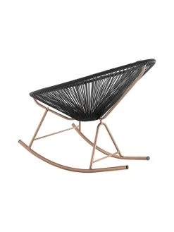 Schommelstoel Zwart/koperkleurig - (B)70 X (H)80 X (D)87 Cm -Home Uitgebreid Winkel tomasucci schommelstoel zwart koperkleurig b 70 x h 80 x d 87 cm 2