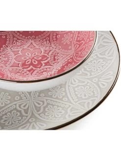 18-delig Tafelservies "Versailles" Lichtroze/grijs -Home Uitgebreid Winkel trendy kitchen by excelsa 18 delig tafelservies versailles lichtroze grijs 2