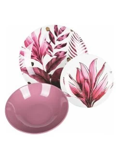 18-delig Tafelservies "Les Serres" Lichtroze/wit -Home Uitgebreid Winkel villa d este 18 delig tafelservies les serres lichtroze wit 3