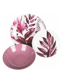 18-delig Tafelservies "Les Serres" Lichtroze/wit -Home Uitgebreid Winkel villa d este 18 delig tafelservies les serres lichtroze wit 4