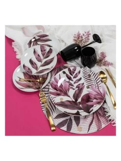 18-delig Tafelservies "Les Serres" Lichtroze/wit -Home Uitgebreid Winkel villa d este 18 delig tafelservies les serres lichtroze wit 7