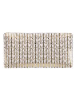 3-delige Set: Dienbladen "Charleston" Wit/goudkleurig - (L)24,5 X (B)13 Cm -Home Uitgebreid Winkel villa d este 3 delige set dienbladen charleston wit goudkleurig l 24 5 x b 13 cm 6