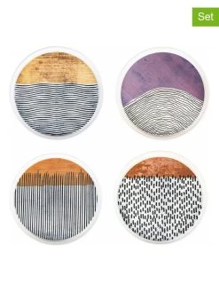 4-delige Set: Dessertborden "Switch" Meerkleurig - Ø 21 Cm