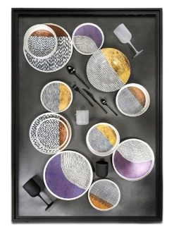 4-delige Set: Dessertborden "Switch" Meerkleurig - Ø 21 Cm -Home Uitgebreid Winkel villa d este 4 delige set dessertborden switch meerkleurig o 21 cm 5