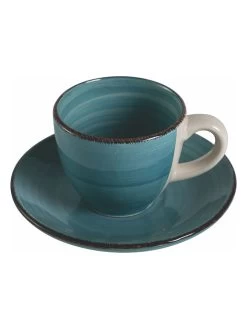 6-delige Set: Espressokoppen "Baita" Blauw - 90 Ml -Home Uitgebreid Winkel villa d este 6 delige set espressokoppen baita blauw 90 ml 2