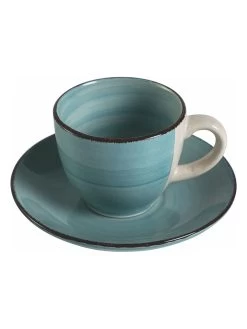 6-delige Set: Espressokoppen "Baita" Blauw - 90 Ml -Home Uitgebreid Winkel villa d este 6 delige set espressokoppen baita blauw 90 ml 4