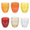 6-delige Set: Glazen "Acapulco" Rood/oranje/geel - 300 Ml