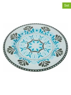 6-delige Set: Serveerborden "Cala" Lichtblauw/blauw - Ø 33 Cm
