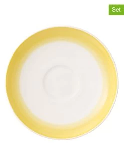 Villeroy & Boch 6-delige Set: Espressokoppen "Colorful Life" Wit/geel - Ø 12 Cm