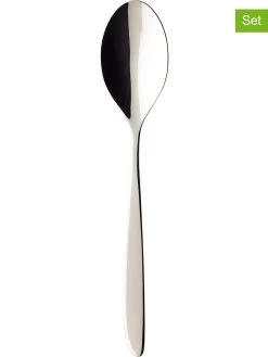 Villeroy & Boch 6-delige Set: Roestvrijstalen Dinerlepels "SoftWave" - (L)21,2 Cm