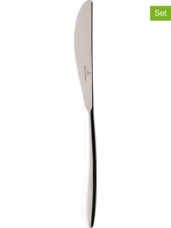 Villeroy & Boch 6-delige Set: Roestvrijstalen Dinermessen "SoftWave" - (L)23,7 Cm