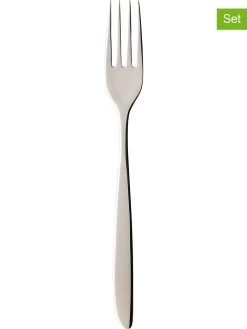 Villeroy & Boch 6-delige Set: Roestvrijstalen Dinervorken "SoftWave" - (L)21 Cm