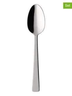 Villeroy & Boch 6-delige Set: Roestvrijstalen Koffielepels "Notting Hill" - (L)14,5 Cm