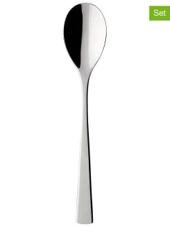 Villeroy & Boch 6-delige Set: Roestvrijstalen Lepels "Modern Line" - (L)20,7 Cm