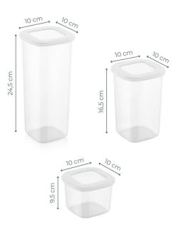 24-delige Set: Voorraadpotten Wit -Home Uitgebreid Winkel violeta home 24 delige set voorraadpotten wit 2