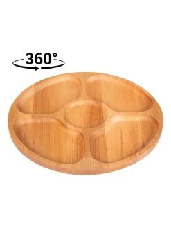 Serveerplateau Lichtbruin - Ø 30 Cm -Home Uitgebreid Winkel violeta home serveerplateau lichtbruin o 30 cm 2