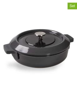 2-delige Set: Steelpan "Iron" Antraciet - Ø 28 Cm