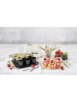 9-delige Set: Mini-taartjes Bakblik Zwart - (B)30 X (H)11,5 X (D)30 Cm -Home Uitgebreid Winkel zenker 9 delige set mini taartjes bakblik zwart b 30 x h 11 5 x d 30 cm 6