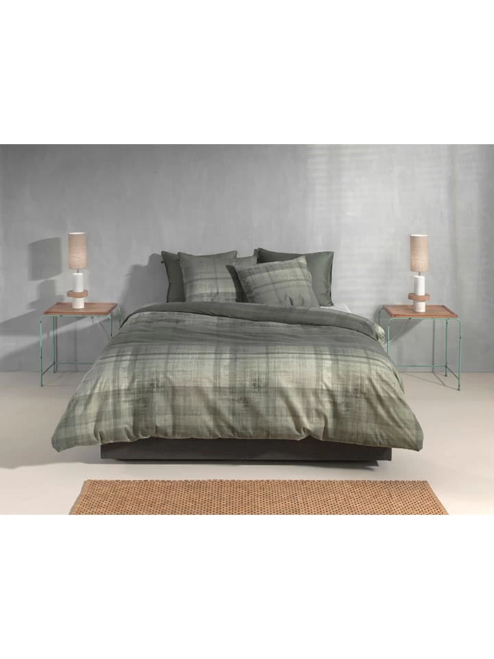 Flanellen Beddengoedset "Marley" Groen 4 Flanellen Beddengoedset "Marley" Groen - Afbeelding 2