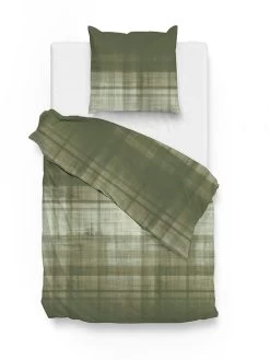 Flanellen Beddengoedset "Marley" Groen