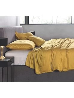 Mako-satijnen Beddengoedset "Satinado" Geel -Home Uitgebreid Winkel zo home mako satijnen beddengoedset satinado geel 4